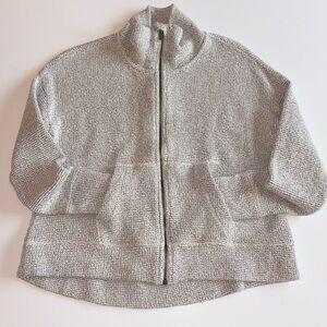 Sweaty Betty Restful Boucle Zip Through Jacket Sz SMALL